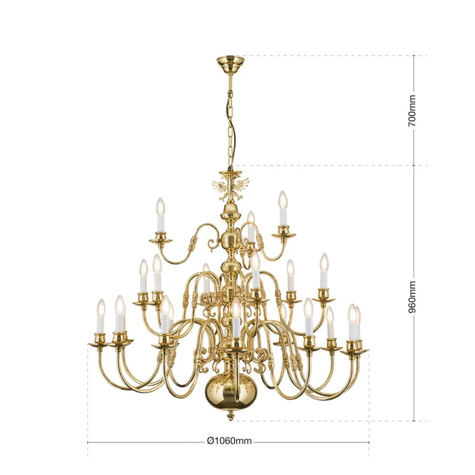 Vlaamse kroonluchter Maximilian, 21-l. m. adelaar