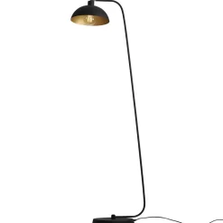 Vloerlamp 1036, 1-lamp, zwart-goud