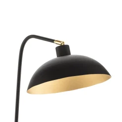 Vloerlamp 1036, 1-lamp, zwart-goud