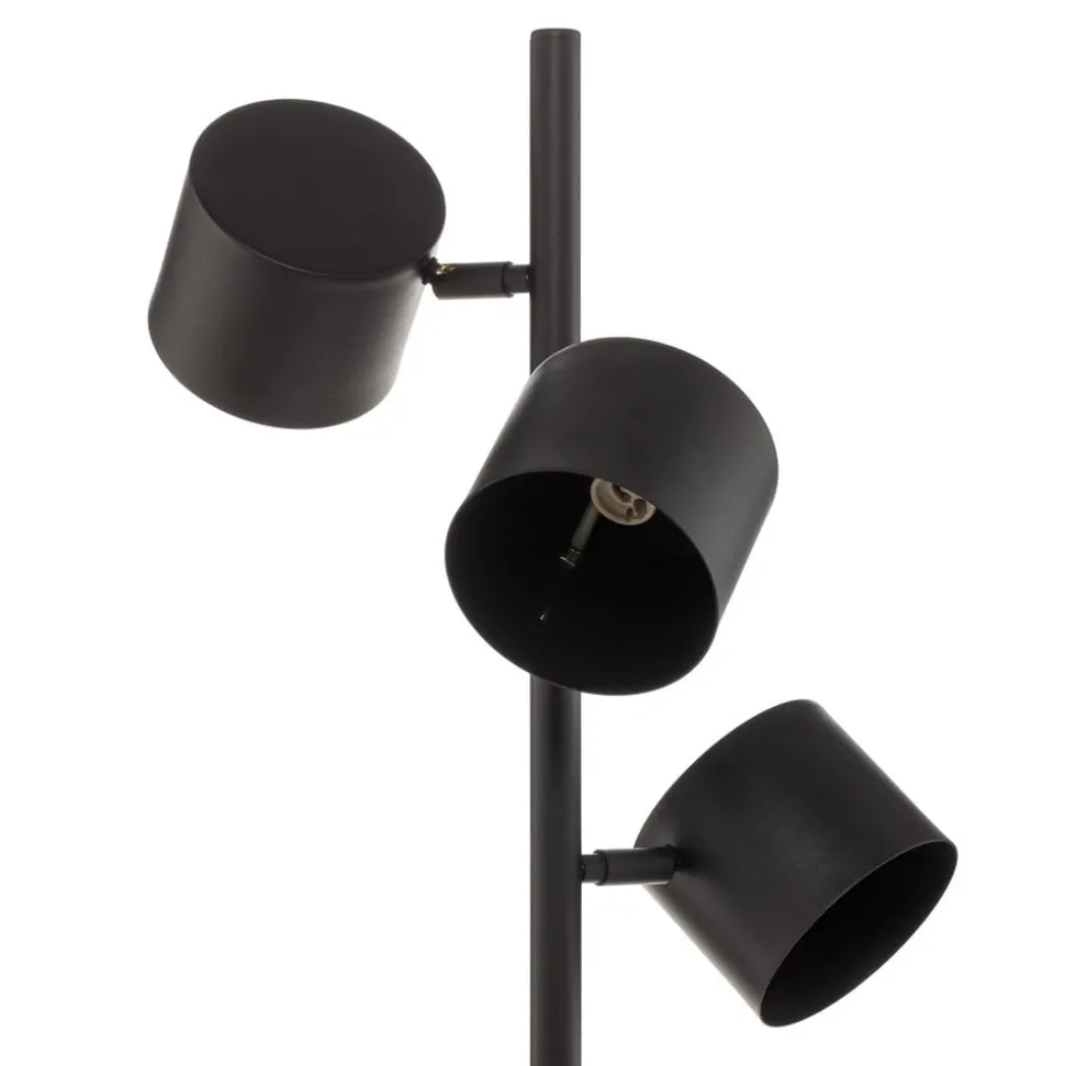 Vloerlamp 1047, 3-lamps, zwart