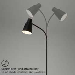 Vloerlamp 1474015 van metaal in zwart