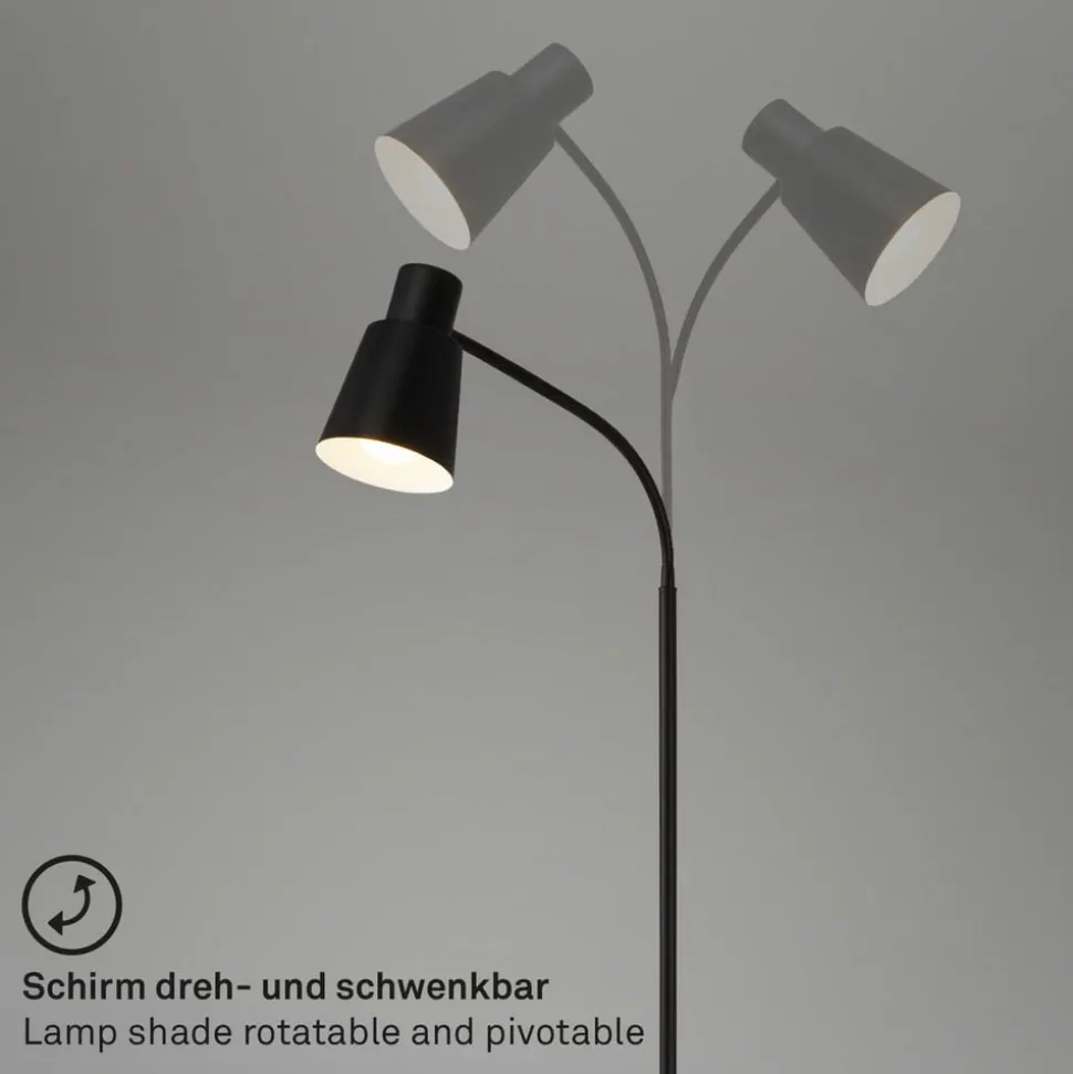 Vloerlamp 1474015 van metaal in zwart