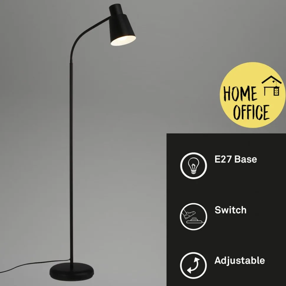 Vloerlamp 1474015 van metaal in zwart