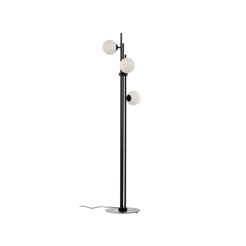 Vloerlamp 1073A1, 3-lamps, zwart