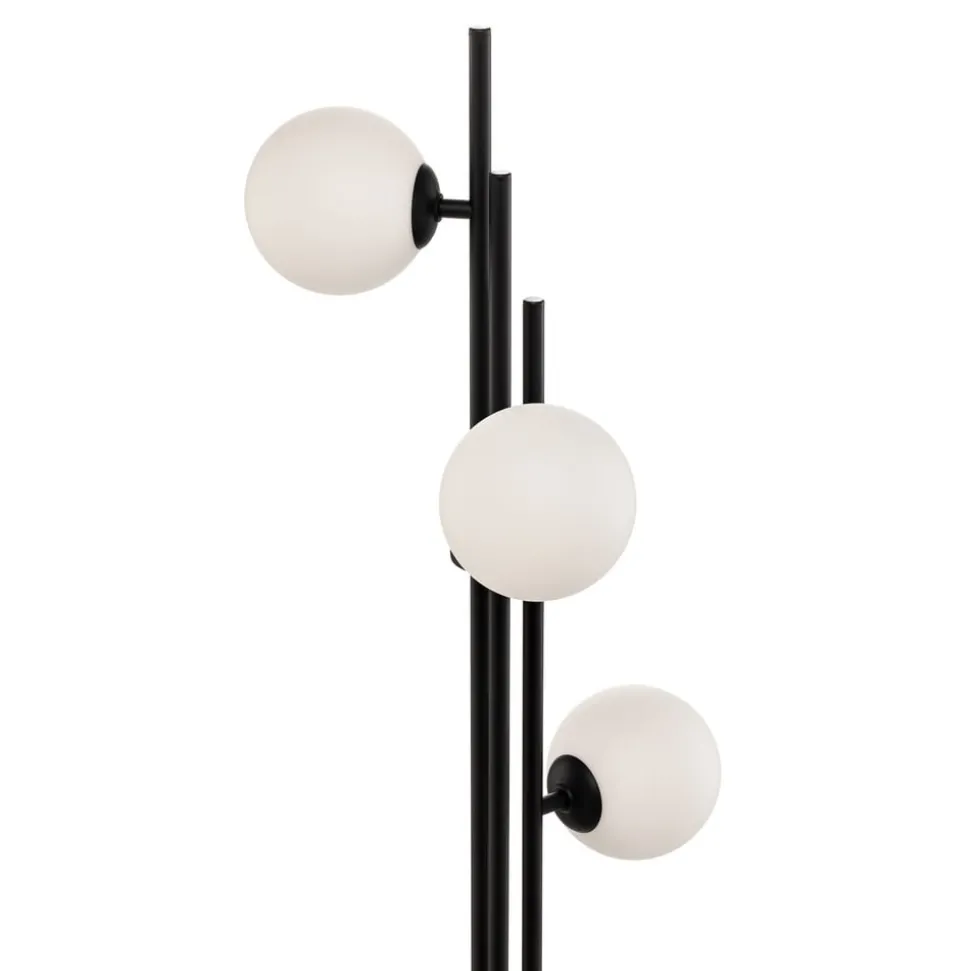 Vloerlamp 1073A1, 3-lamps, zwart