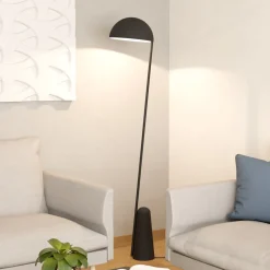 Vloerlamp Aranzola, onder stralend, zwart
