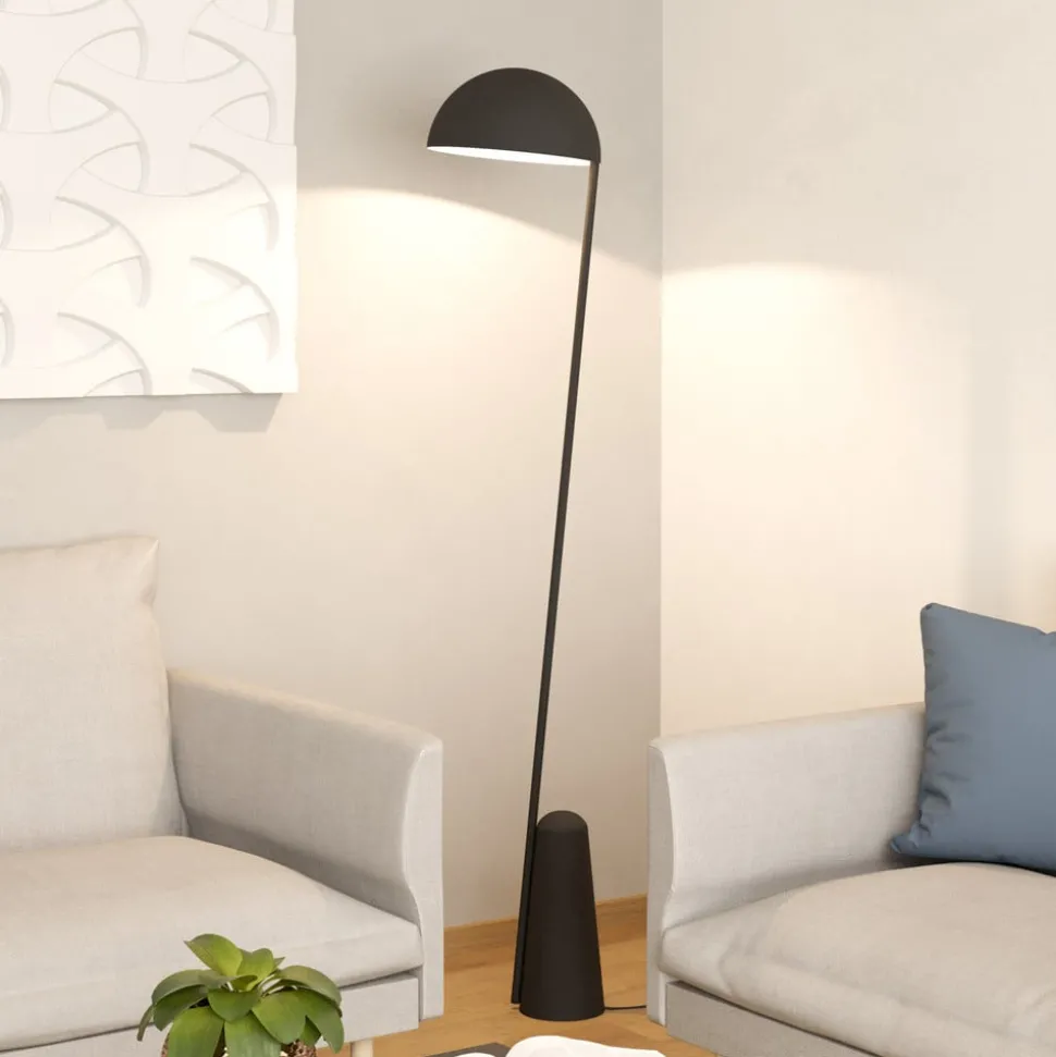 Vloerlamp Aranzola, onder stralend, zwart