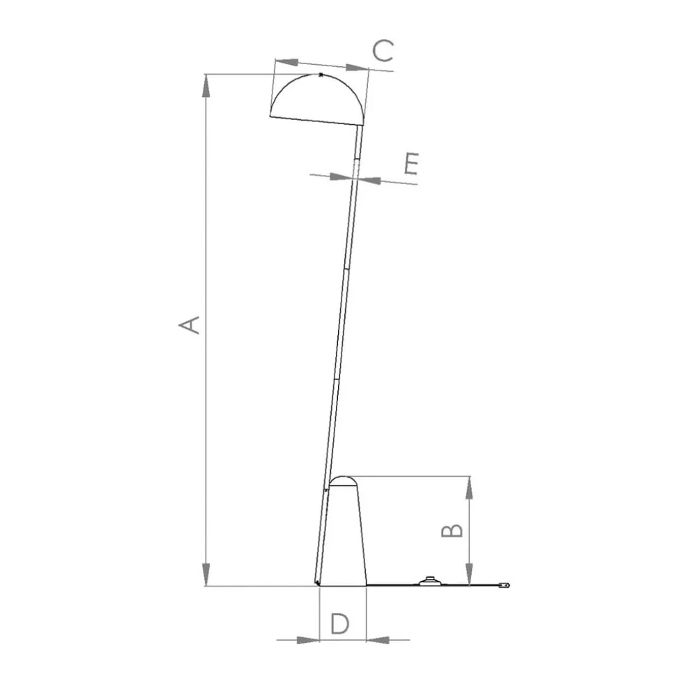 Vloerlamp Aranzola, onder stralend, zwart