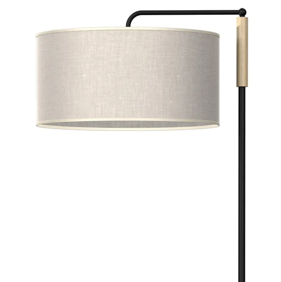 Vloerlamp Atlanta met linnen kap