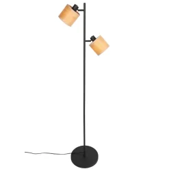 Vloerlamp bamboe, 2-lamps