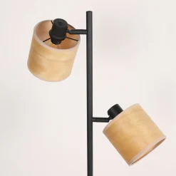 Vloerlamp bamboe, 2-lamps