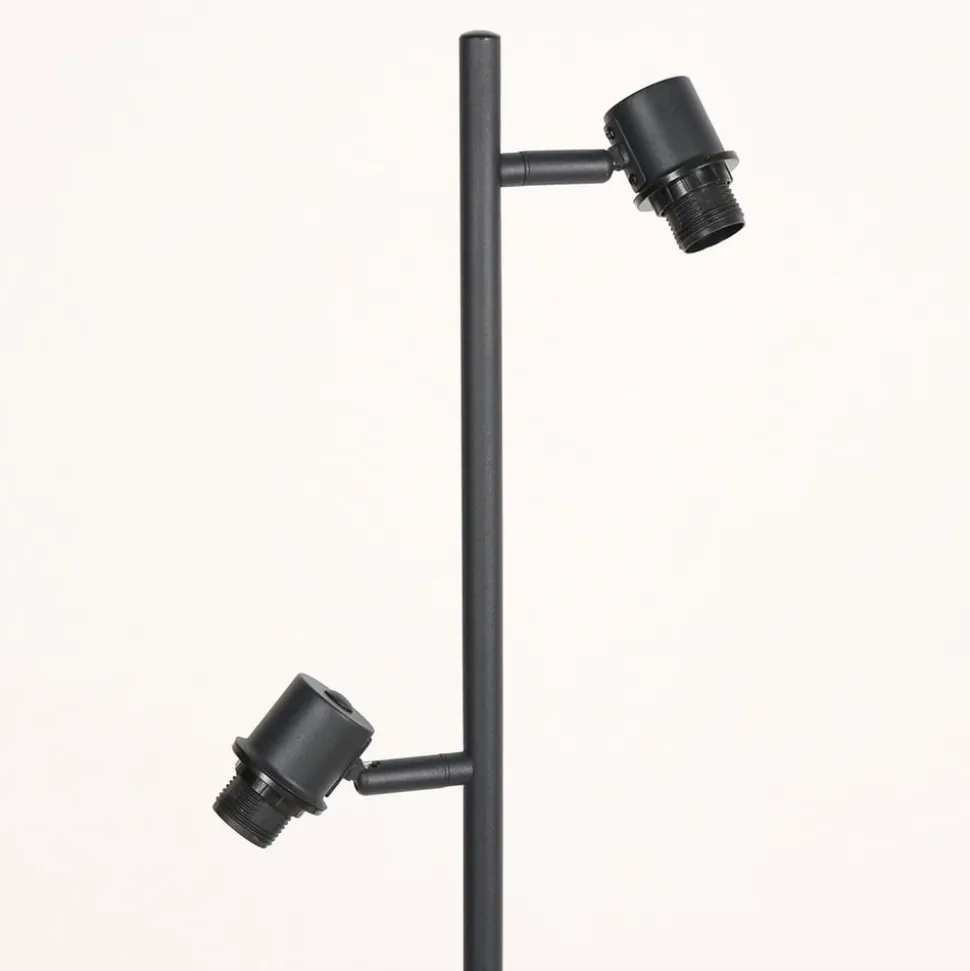 Vloerlamp bamboe, 2-lamps
