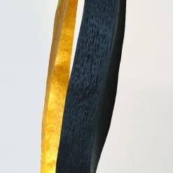 Vloerlamp Barbone, bruin-zwart, goud