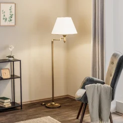 Vloerlamp Birmingham gepatineerd met scharnier