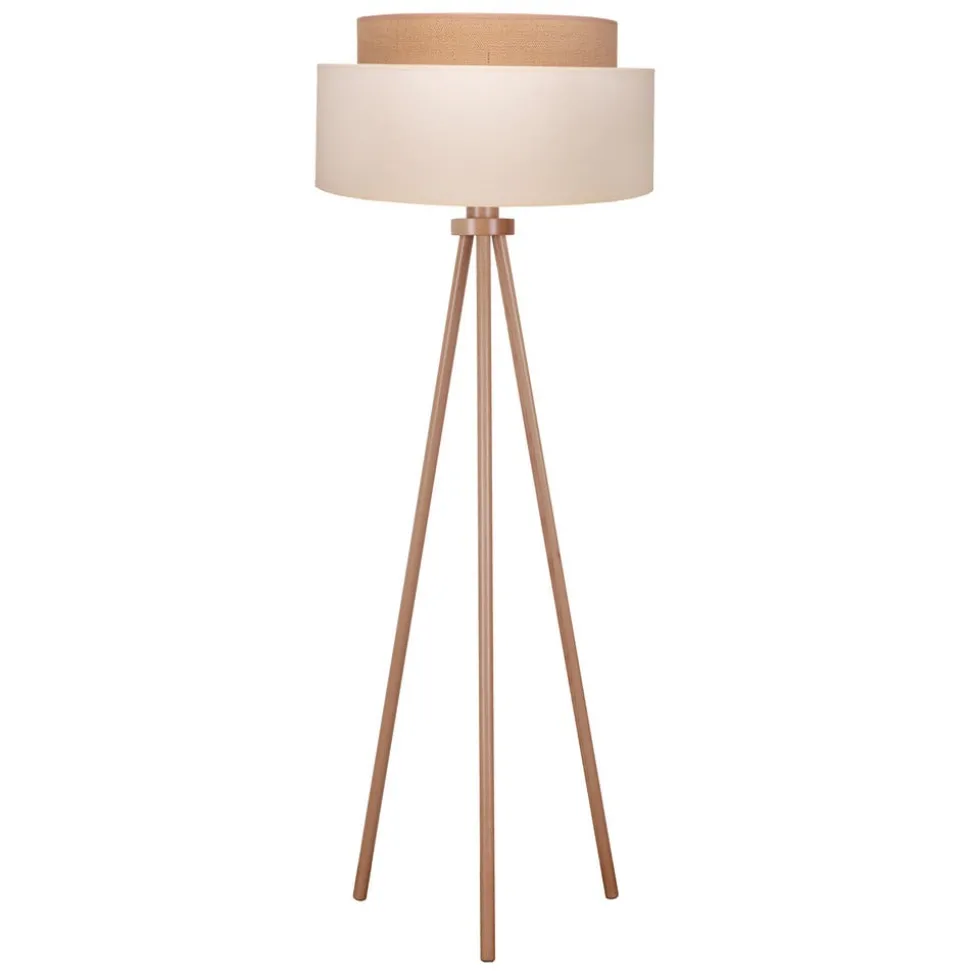 Vloerlamp Boho, driepoot ecru/jute hoogte 145 cm