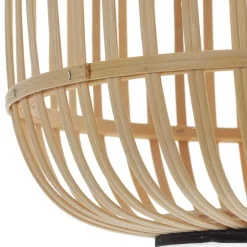 Vloerlamp Bordesley driebeen met houten kap