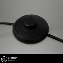 Vloerlamp Borra, natuurlijke kleur, metaal, stro, E27