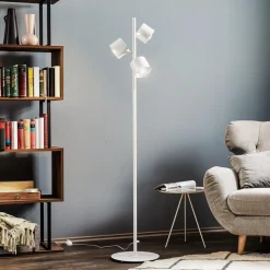 Vloerlamp Bot, wit, 3-lamps