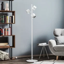 Vloerlamp Bot, wit, 3-lamps
