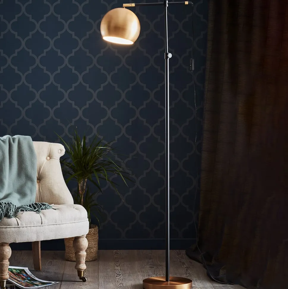 Vloerlamp Chester van metaal, brons