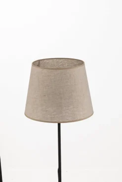 Vloerlamp Chicago met kap van linnen