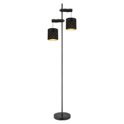 Vloerlamp Clarke, 2-lamps, verstelbaar