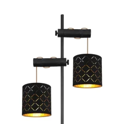Vloerlamp Clarke, 2-lamps, verstelbaar