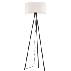 Vloerlamp Corralee in zwart en wit