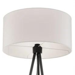 Vloerlamp Corralee in zwart en wit