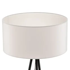 Vloerlamp Corralee in zwart en wit