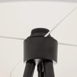 Vloerlamp Corralee in zwart en wit