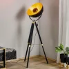 Vloerlamp Covaleda med driepootsframe zwart/goud