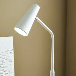 Vloerlamp Crest wit beweegbare kap