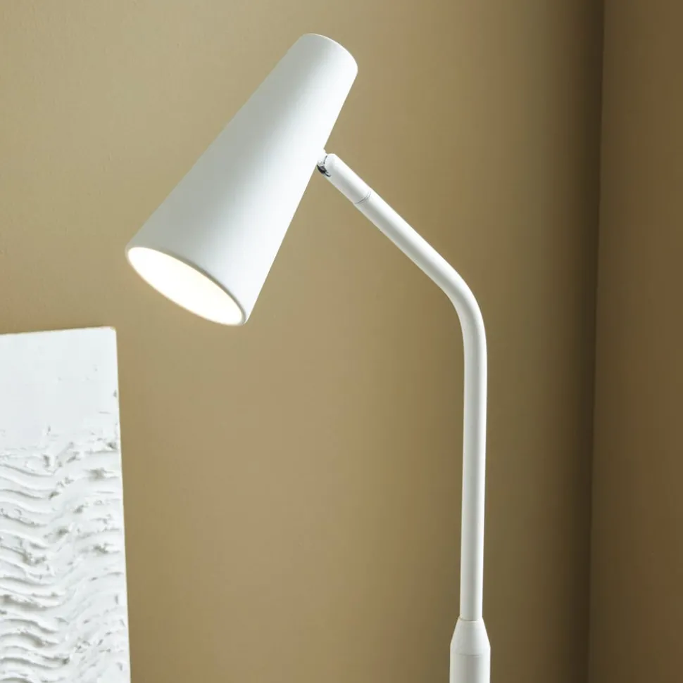 Vloerlamp Crest wit beweegbare kap