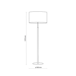 Vloerlamp Deva Nature, textiel, hout