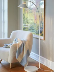 Vloerlamp Dial met zwenkbare kop, wit