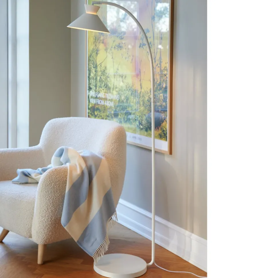 Vloerlamp Dial met zwenkbare kop, wit