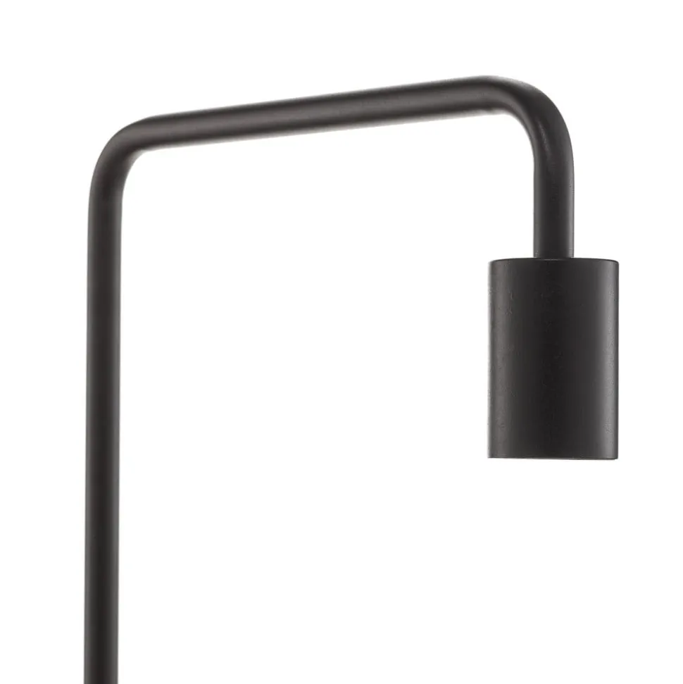 Vloerlamp Diallo zonder kap zwart mat