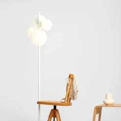 Vloerlamp Dione, 4-lamps, wit