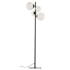 Vloerlamp Dione, 4-lamps, zwart