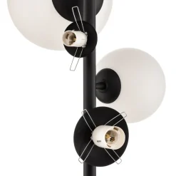 Vloerlamp Dione, 4-lamps, zwart
