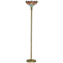 Vloerlamp Dragonfly in Tiffany-stijl