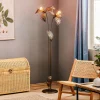Vloerlamp Dubai in bladlook, 2-lamps, brons