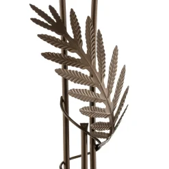 Vloerlamp Dubai in bladlook, 2-lamps, brons