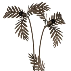 Vloerlamp Dubai in bladlook, 2-lamps, brons