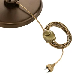 Vloerlamp Dubai in bladlook, 2-lamps, brons
