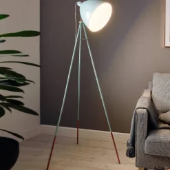 Vloerlamp Dundee in retrolook in mintgroen