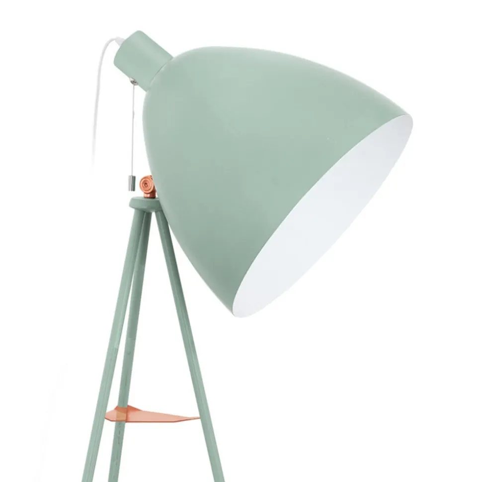 Vloerlamp Dundee in retrolook in mintgroen