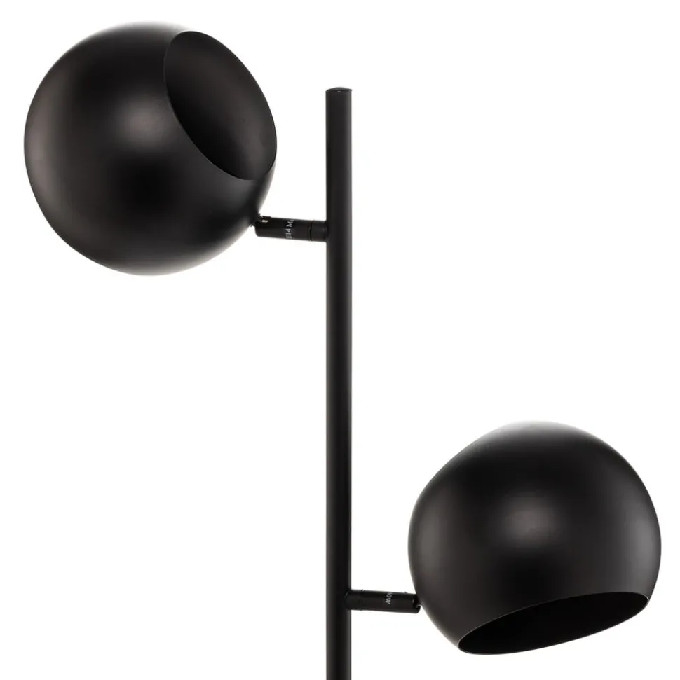 Vloerlamp Edgar, 2-lamps, zwart