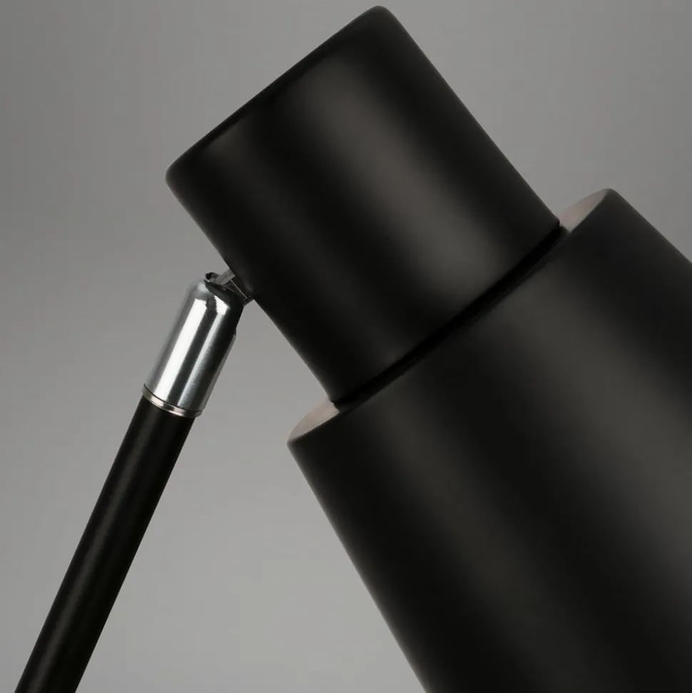 Vloerlamp Ekko, justeerbaar, E27, zwart